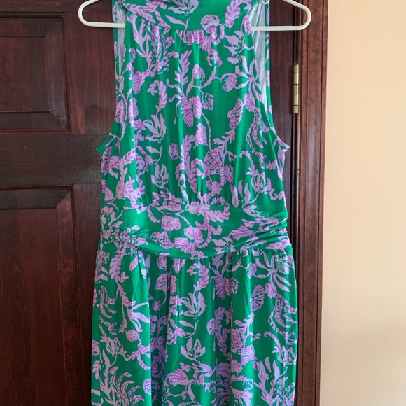 Lilly Pulitzer Pants - NWT Lilly Pulitzer L Large Wyota Romper Brazilian Green Salty Sandbar purple